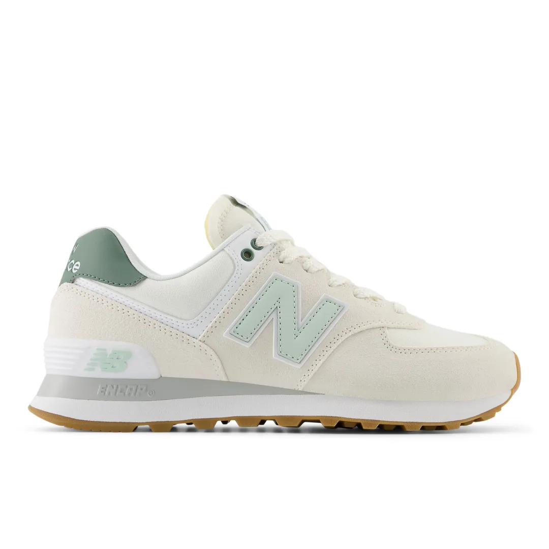 New Balance 574 - Blanc cassé & vert sapin