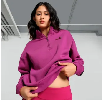 ESS TAPE MINIMAL GOLD Half-Zip Mock Neck
