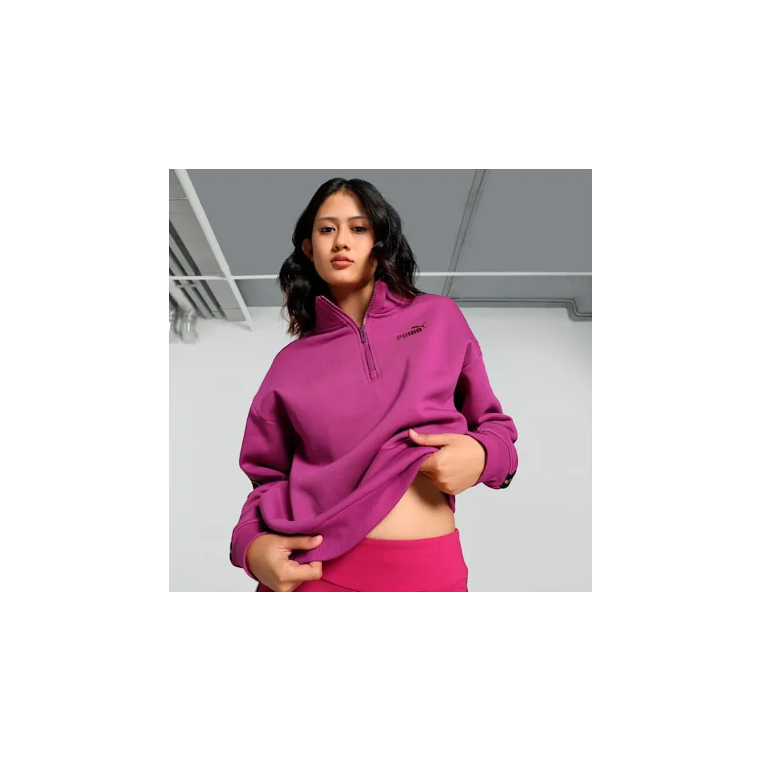 ESS TAPE MINIMAL GOLD Half-Zip Mock Neck