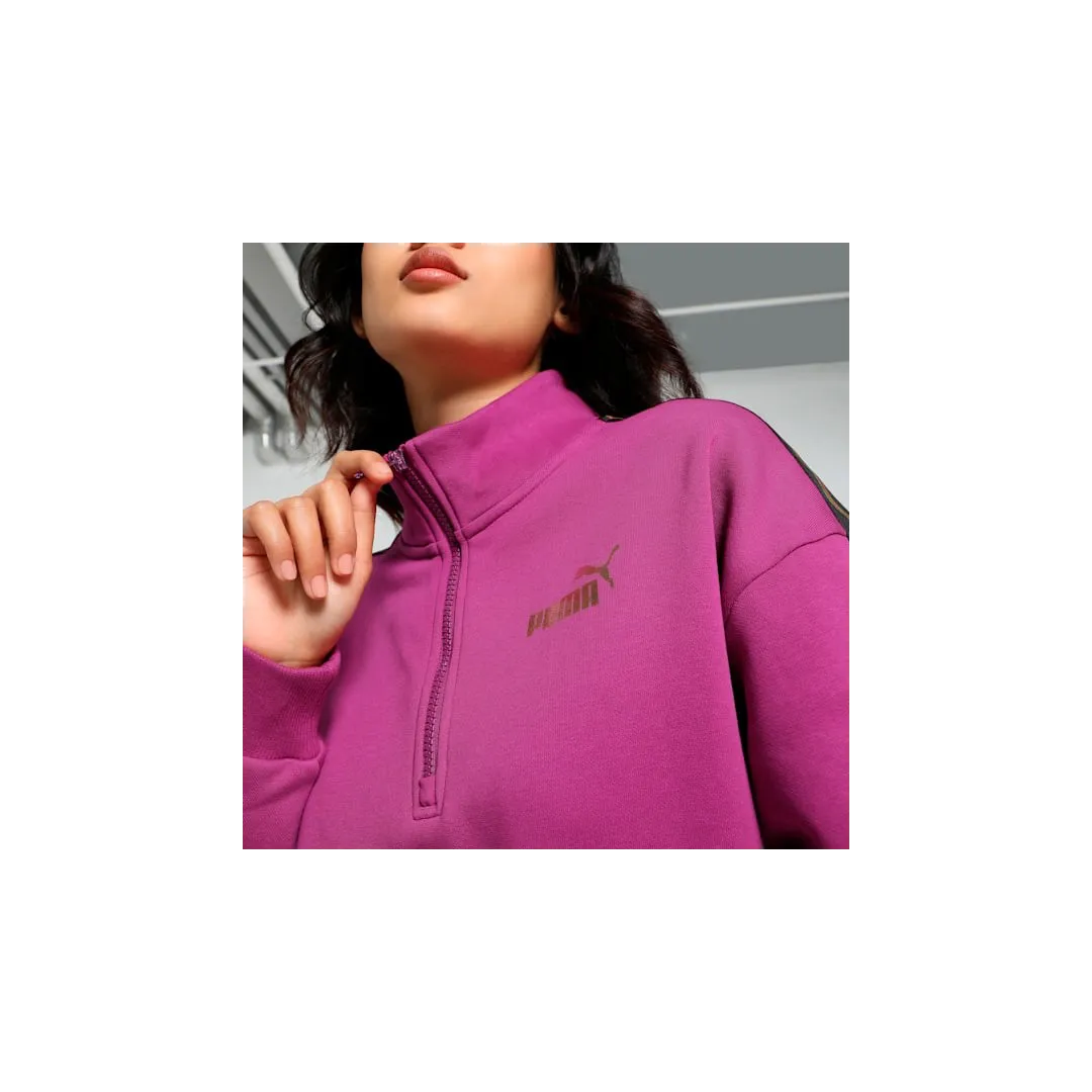 ESS TAPE MINIMAL GOLD Half-Zip Mock Neck