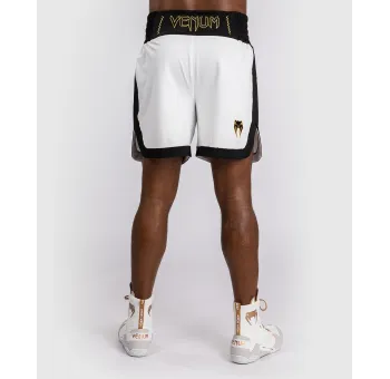 Venum CLASSIC Boxing Shorts - White/Black - Équipement de Boxe Professionnel