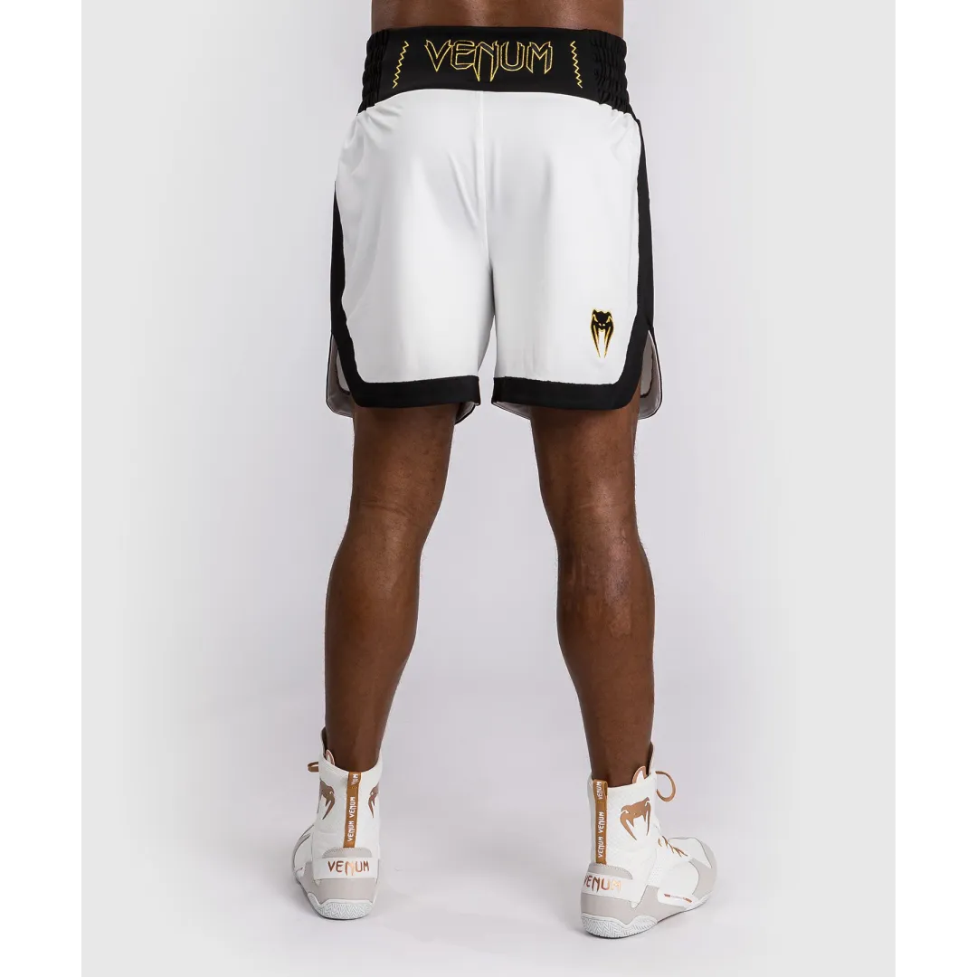 Venum CLASSIC Boxing Shorts - White/Black - Équipement de Boxe Professionnel