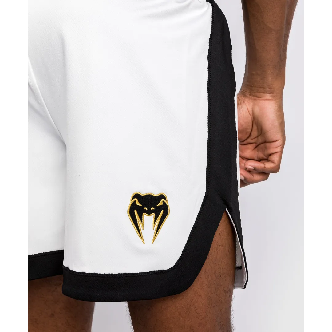 Venum CLASSIC Boxing Shorts - White/Black - Équipement de Boxe Professionnel