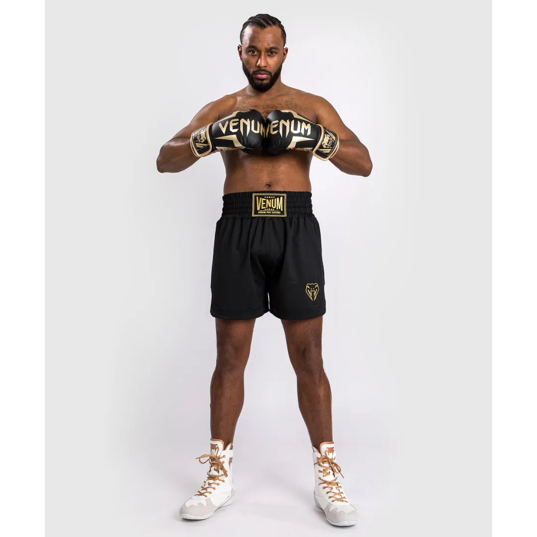 Venum CLASSIC Boxing Shorts - Black/Gold | Boxe Professionnelle