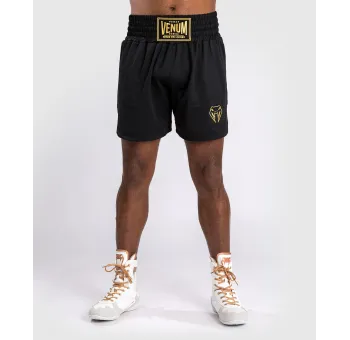 Venum CLASSIC Boxing Shorts - Black/Gold | Boxe Professionnelle