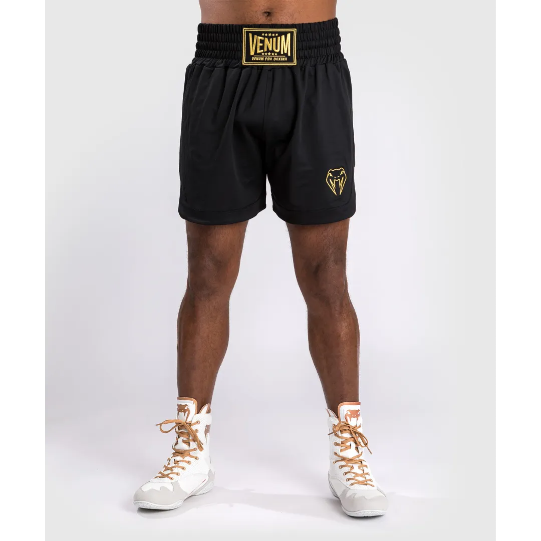 Venum CLASSIC Boxing Shorts - Black/Gold | Boxe Professionnelle