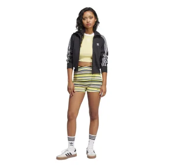 T-shirt court à 3 bandes – Jaune pastel
