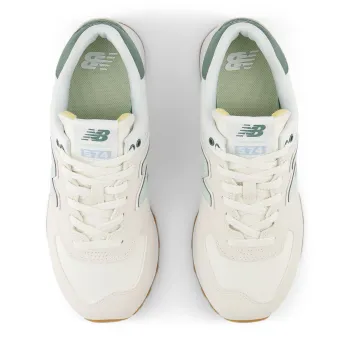 New Balance 574 - Blanc cassé & vert sapin