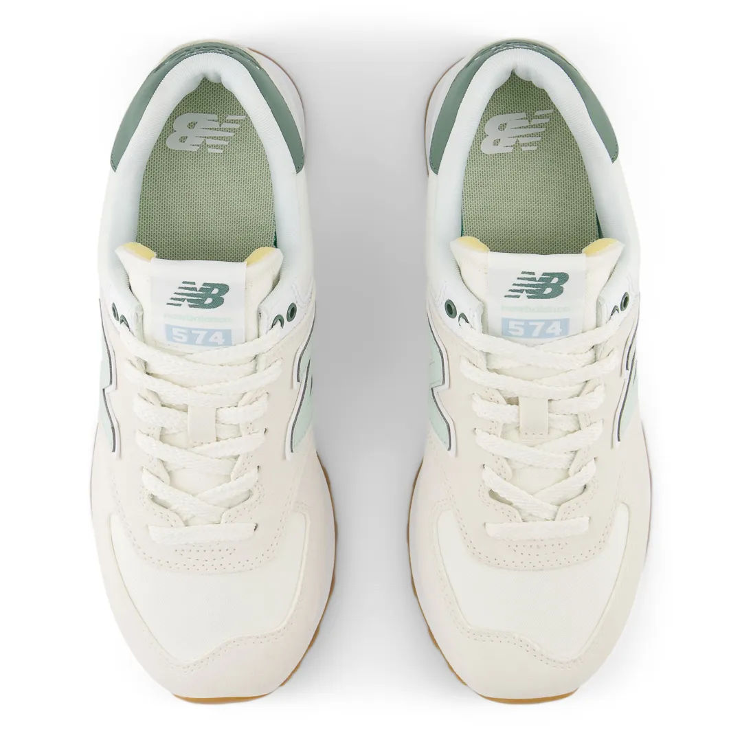 New Balance 574 - Blanc cassé & vert sapin