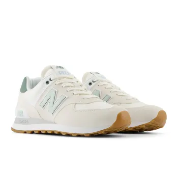 New Balance 574 - Blanc cassé & vert sapin