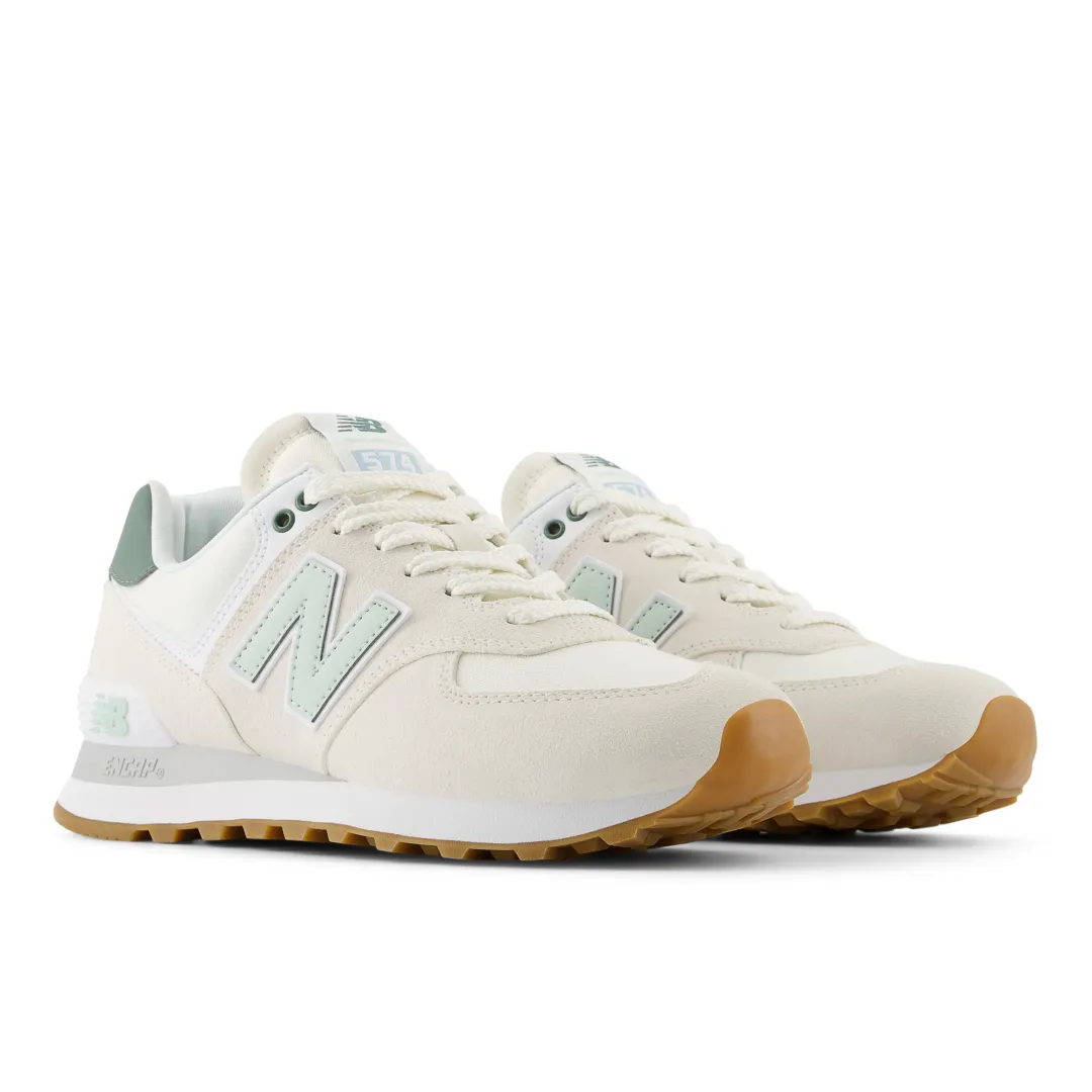 New Balance 574 - Blanc cassé & vert sapin