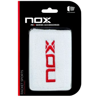 PACK SERRE-POIGNETS NOX BLANC LOGO ROUGE