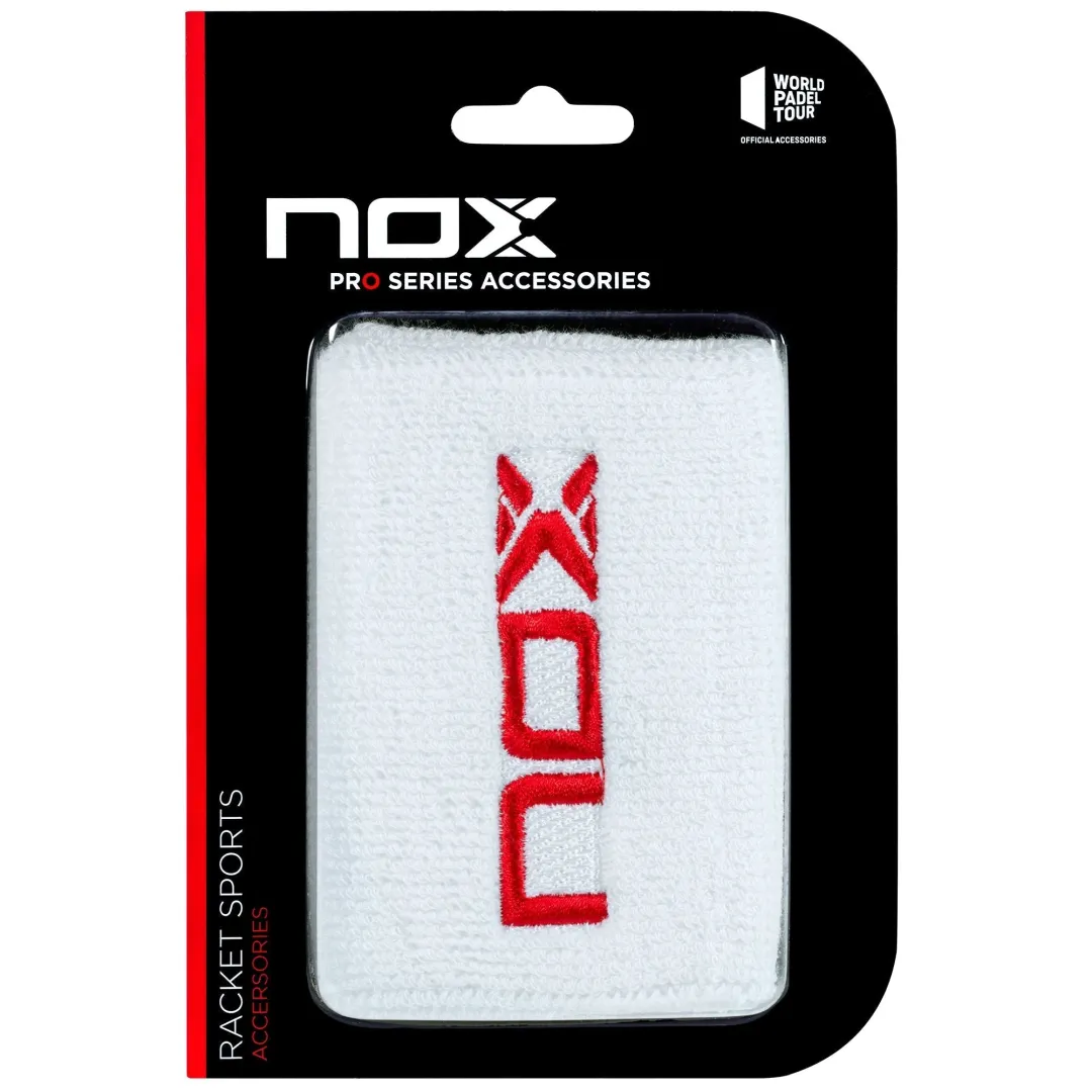 PACK SERRE-POIGNETS NOX BLANC LOGO ROUGE