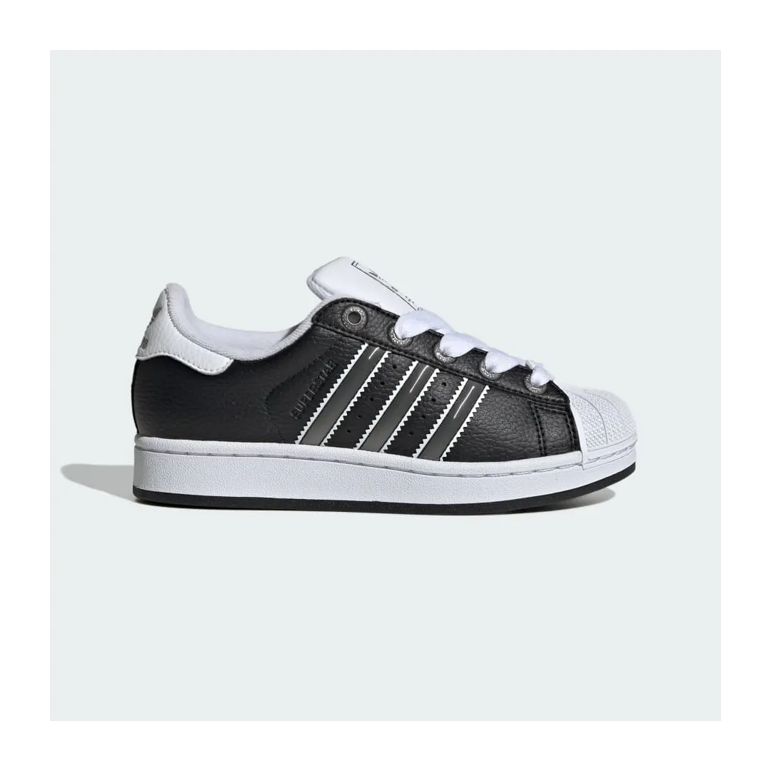 SUPERSTAR II J      CBLACKMSILVEFTWWHT ORG