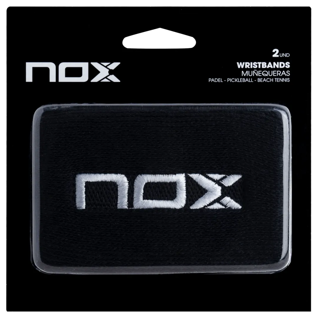 PACK SERRE-POIGNETS NOX NOIR LOGO BLANC