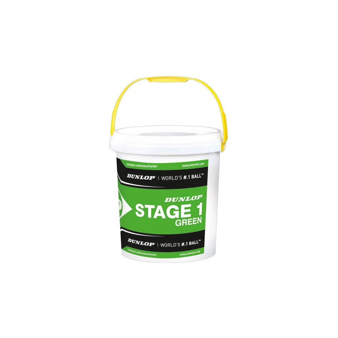 SCEAU 60 BALLES DUNLOP EASY TENNIS STAGE 1 - Equipment de Tennis de Haute Qualité
